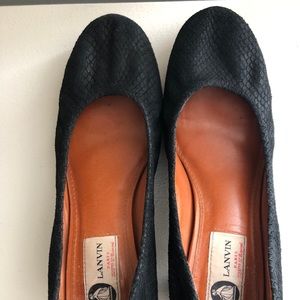Lanvin Nora Block Heel Ballerina Pump